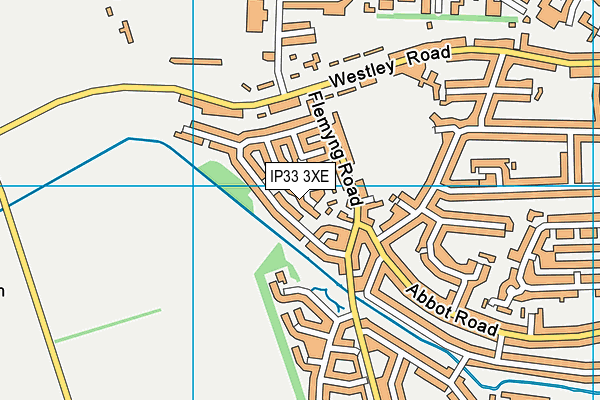 IP33 3XE map - OS VectorMap District (Ordnance Survey)
