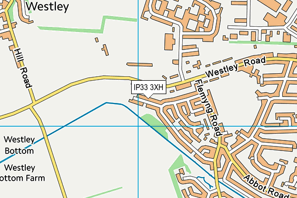 IP33 3XH map - OS VectorMap District (Ordnance Survey)
