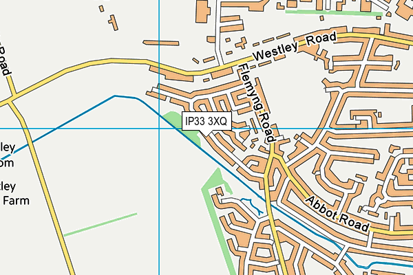 IP33 3XQ map - OS VectorMap District (Ordnance Survey)