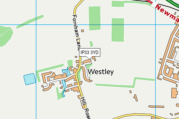 IP33 3YD map - OS VectorMap District (Ordnance Survey)