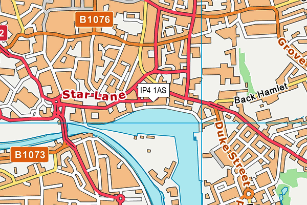 IP4 1AS map - OS VectorMap District (Ordnance Survey)