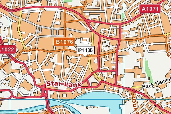 IP4 1BB map - OS VectorMap District (Ordnance Survey)