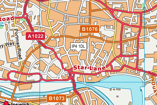 IP4 1DL map - OS VectorMap District (Ordnance Survey)