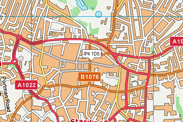 IP4 1DS map - OS VectorMap District (Ordnance Survey)