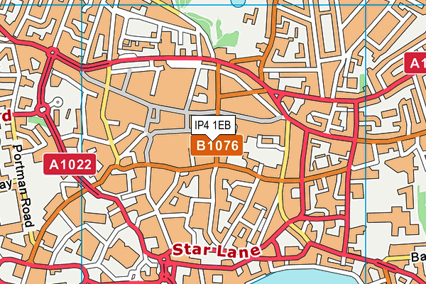 IP4 1EB map - OS VectorMap District (Ordnance Survey)