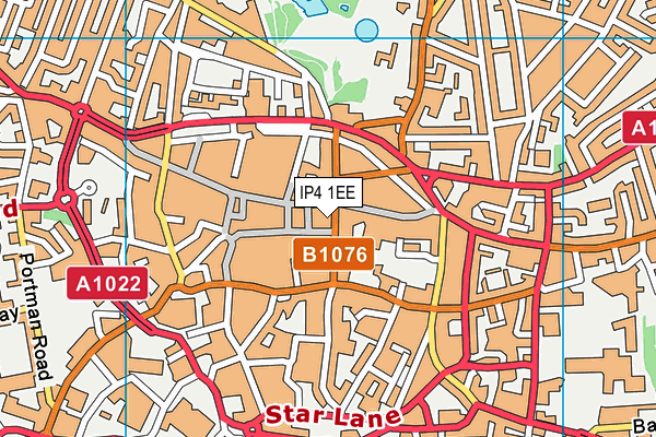 IP4 1EE map - OS VectorMap District (Ordnance Survey)