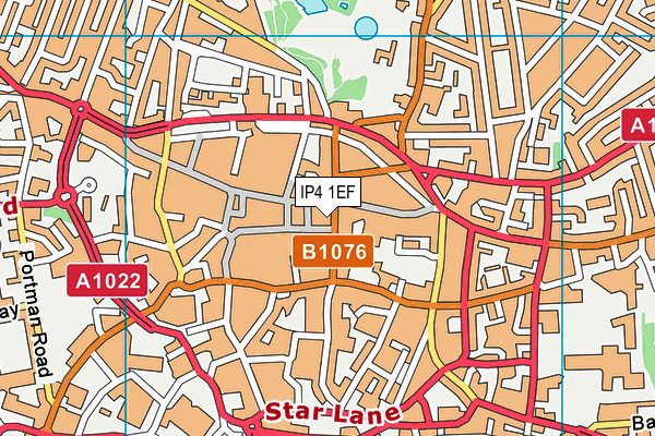 IP4 1EF map - OS VectorMap District (Ordnance Survey)