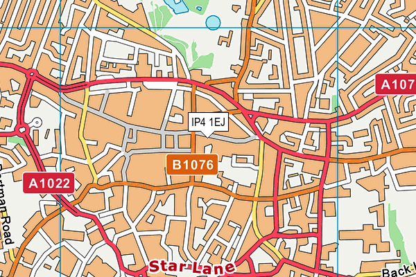 IP4 1EJ map - OS VectorMap District (Ordnance Survey)