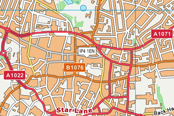 IP4 1EN map - OS VectorMap District (Ordnance Survey)