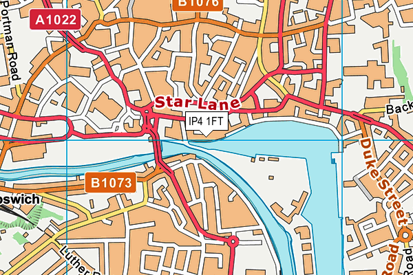 IP4 1FT map - OS VectorMap District (Ordnance Survey)