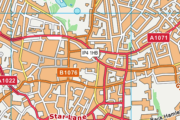 IP4 1HB map - OS VectorMap District (Ordnance Survey)