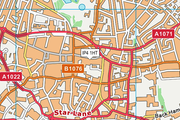 IP4 1HT map - OS VectorMap District (Ordnance Survey)