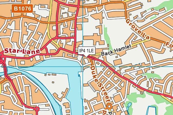 IP4 1LE map - OS VectorMap District (Ordnance Survey)