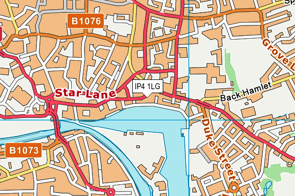 IP4 1LG map - OS VectorMap District (Ordnance Survey)