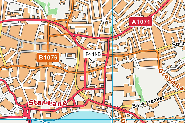 IP4 1NB map - OS VectorMap District (Ordnance Survey)