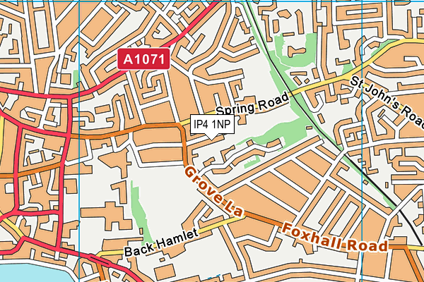 IP4 1NP map - OS VectorMap District (Ordnance Survey)
