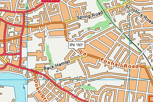 IP4 1NY map - OS VectorMap District (Ordnance Survey)