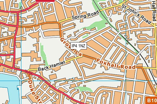 IP4 1NZ map - OS VectorMap District (Ordnance Survey)
