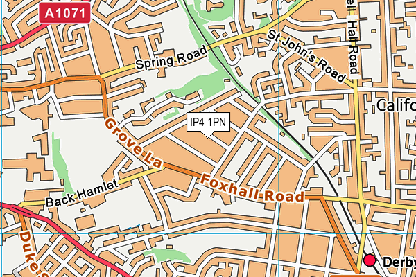 IP4 1PN map - OS VectorMap District (Ordnance Survey)