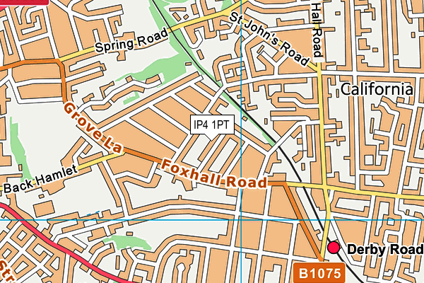 IP4 1PT map - OS VectorMap District (Ordnance Survey)