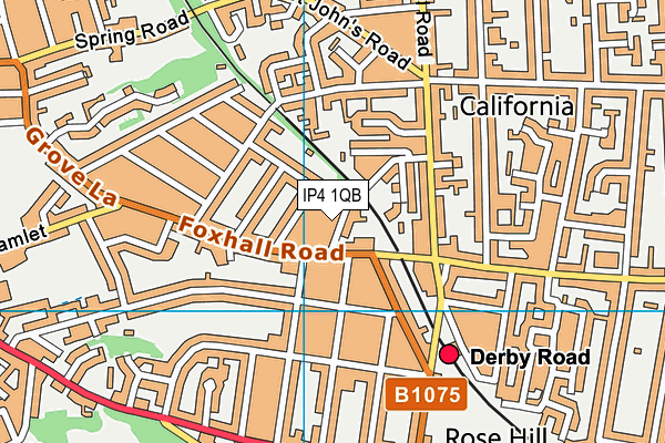 IP4 1QB map - OS VectorMap District (Ordnance Survey)