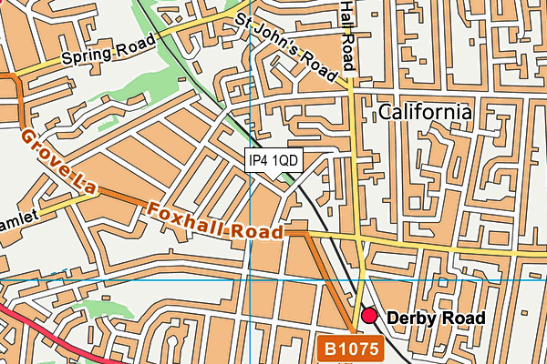 IP4 1QD map - OS VectorMap District (Ordnance Survey)