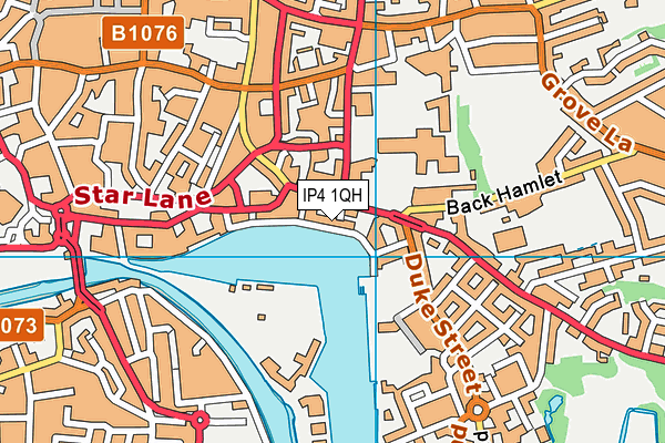 IP4 1QH map - OS VectorMap District (Ordnance Survey)