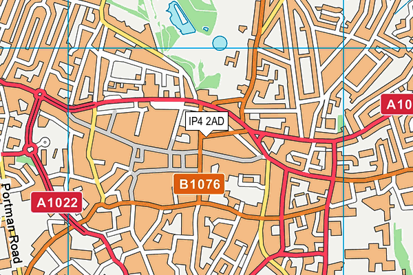 IP4 2AD map - OS VectorMap District (Ordnance Survey)