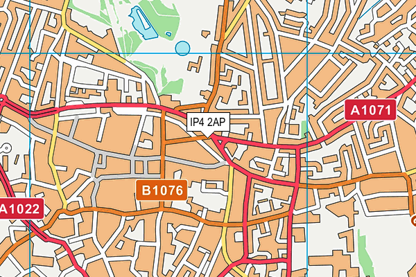 IP4 2AP map - OS VectorMap District (Ordnance Survey)