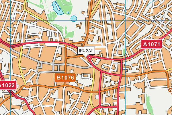 IP4 2AT map - OS VectorMap District (Ordnance Survey)
