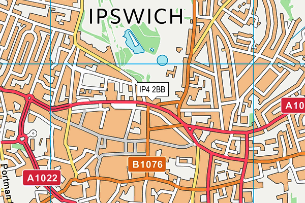 IP4 2BB map - OS VectorMap District (Ordnance Survey)