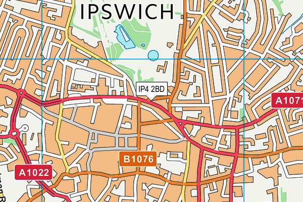 IP4 2BD map - OS VectorMap District (Ordnance Survey)