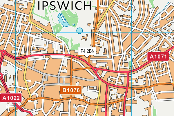 IP4 2BN map - OS VectorMap District (Ordnance Survey)