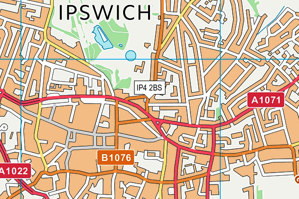 IP4 2BS map - OS VectorMap District (Ordnance Survey)