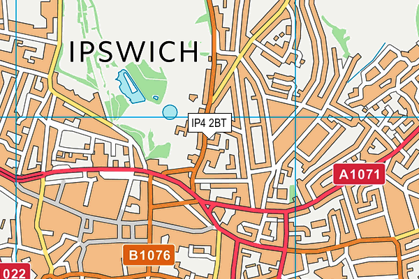 IP4 2BT map - OS VectorMap District (Ordnance Survey)