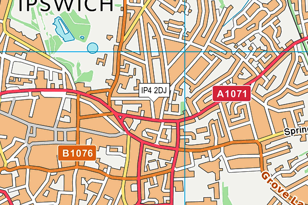 IP4 2DJ map - OS VectorMap District (Ordnance Survey)