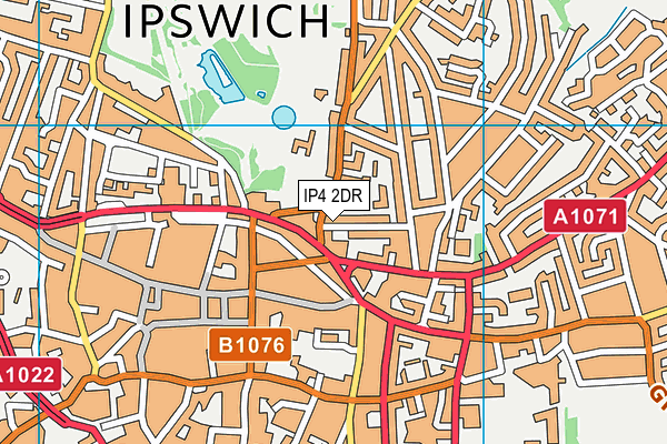 IP4 2DR map - OS VectorMap District (Ordnance Survey)