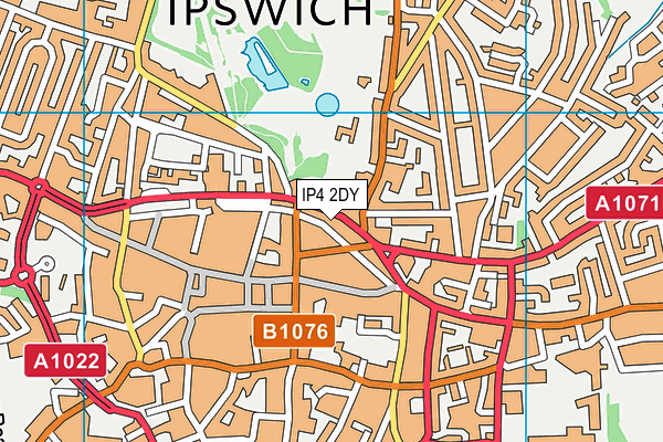IP4 2DY map - OS VectorMap District (Ordnance Survey)