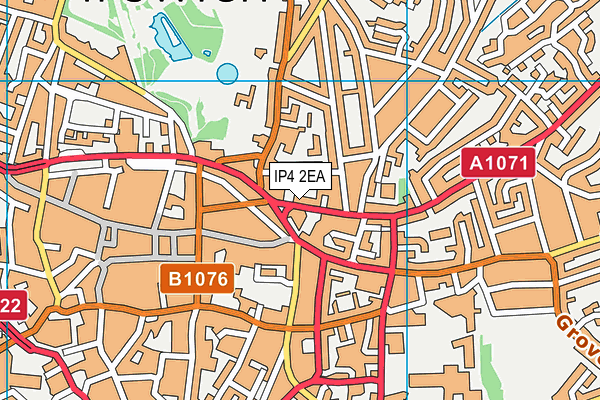 IP4 2EA map - OS VectorMap District (Ordnance Survey)