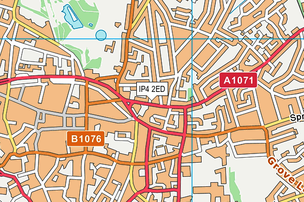 IP4 2ED map - OS VectorMap District (Ordnance Survey)