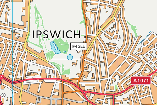 IP4 2EE map - OS VectorMap District (Ordnance Survey)