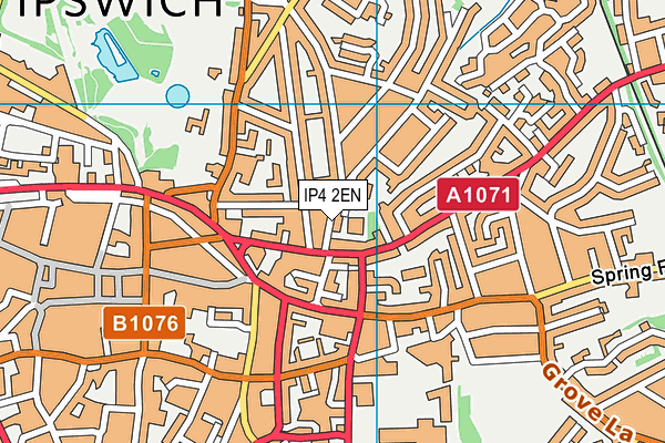 IP4 2EN map - OS VectorMap District (Ordnance Survey)