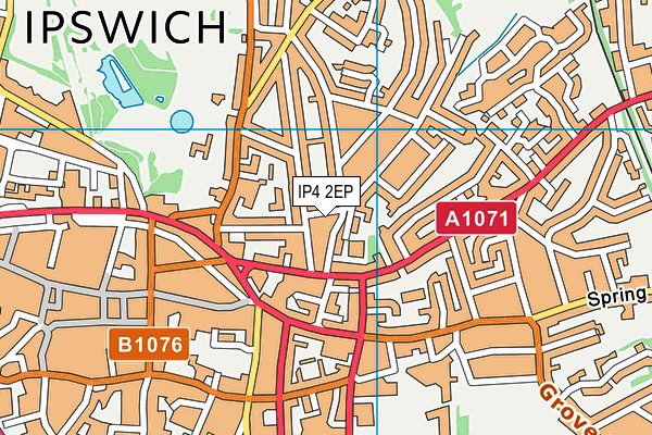 IP4 2EP map - OS VectorMap District (Ordnance Survey)