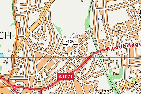 IP4 2GF map - OS VectorMap District (Ordnance Survey)