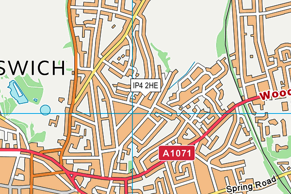 IP4 2HE map - OS VectorMap District (Ordnance Survey)