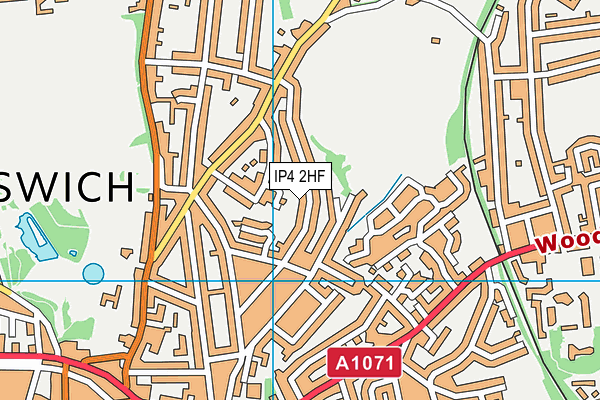 IP4 2HF map - OS VectorMap District (Ordnance Survey)
