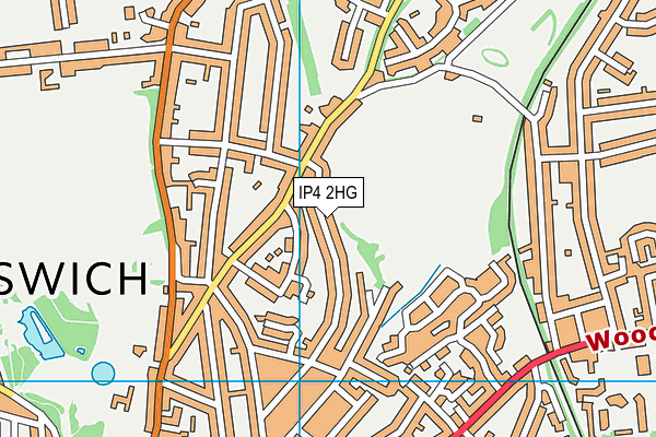 IP4 2HG map - OS VectorMap District (Ordnance Survey)