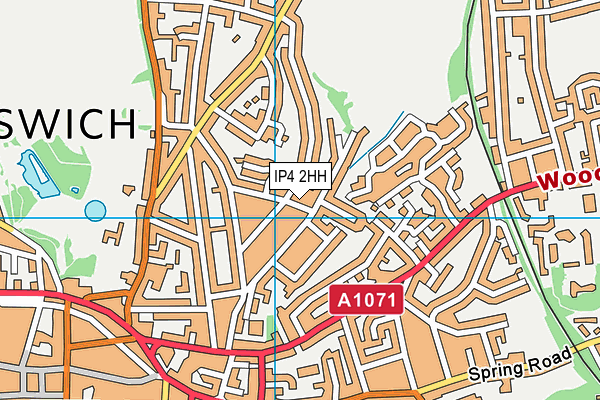 IP4 2HH map - OS VectorMap District (Ordnance Survey)