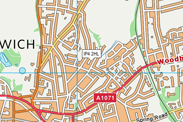 IP4 2HL map - OS VectorMap District (Ordnance Survey)