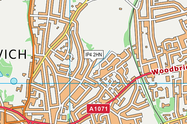 IP4 2HN map - OS VectorMap District (Ordnance Survey)